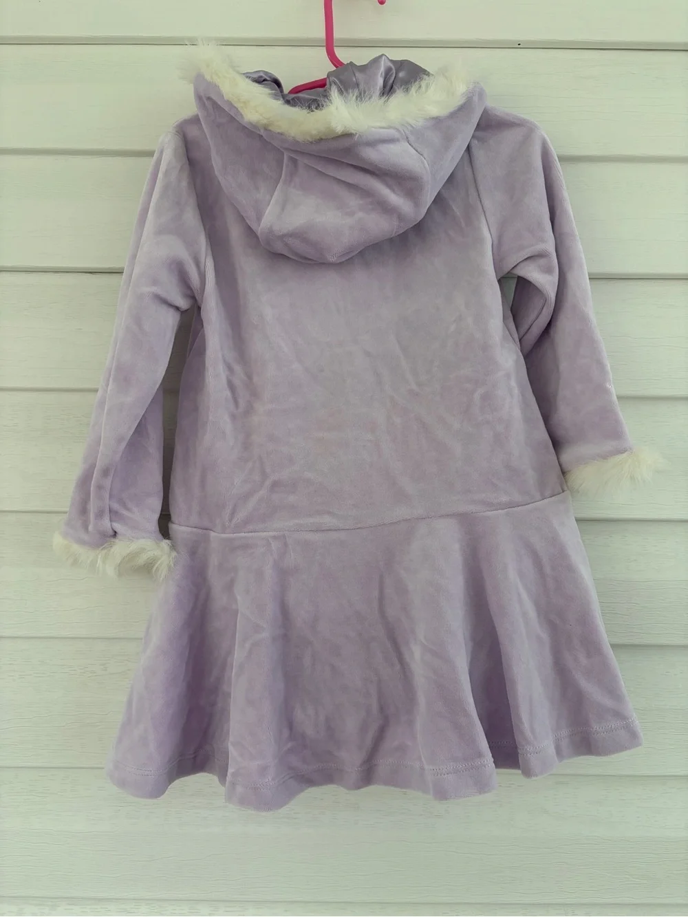 Gymboree Vintage Lavender Ski Dress 3T NWT Y2K Snowflake Velour Faux Fur